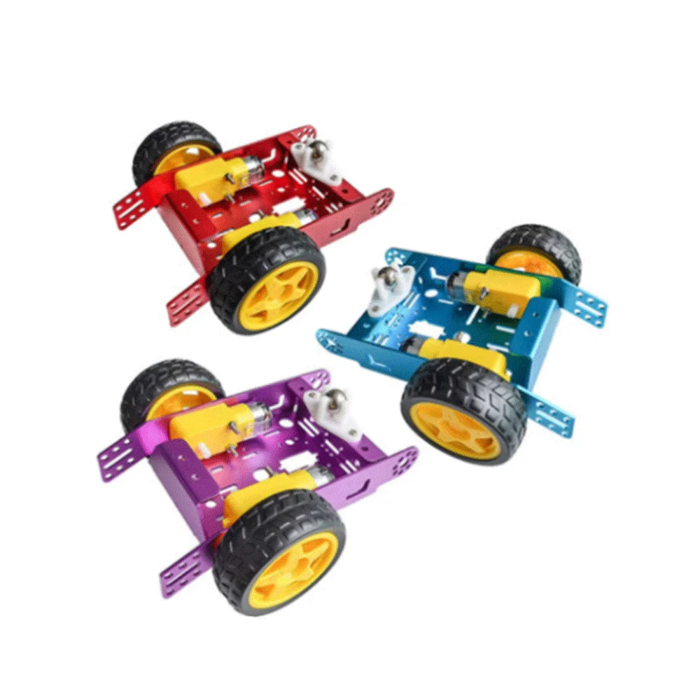 Aluminum alloy trolley Robot trolley Intelligent trolley chassis Alloy chassis 2-wheel trolley DIY new A30