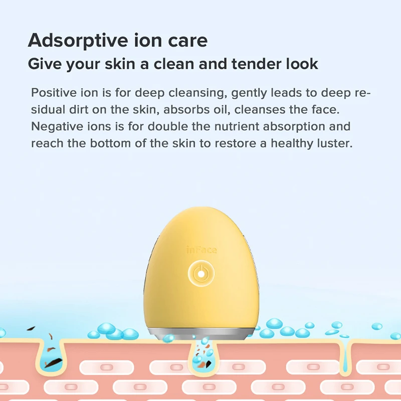 Original InFace Skin Care Device Face Care Tool Tactile Vibrat Massager ION Wrinkle Remover Facial Mesotherapy Makeup Remover