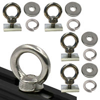 4x Stainless Eye Bolt kit Tie Down For Rhino Pioneer Tradie Platform roof rack