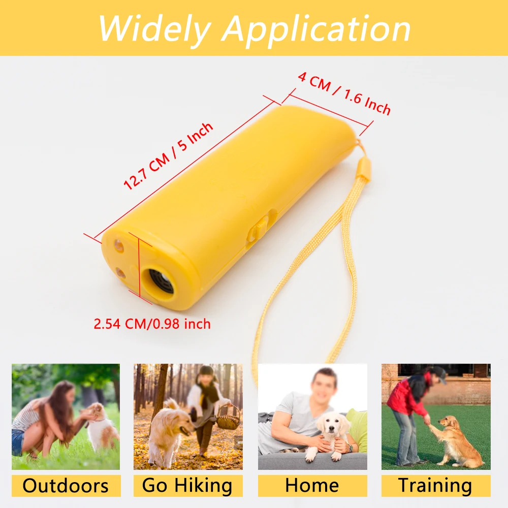 Ultrasonic Dog Repeller Anti Barking Dog Training Device Handheld Stop Bark Deterrent for dogs Without Battery for Dropshipping