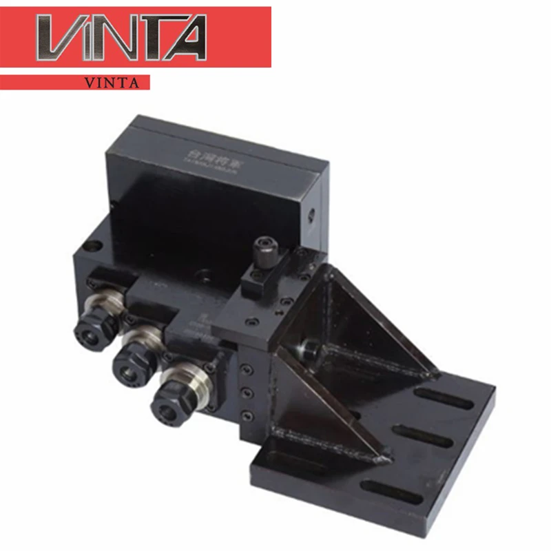 High-precision CNC Three Axis Turning Milling Composite power Head With length And Short Head Stepped With Adjustable Bracket