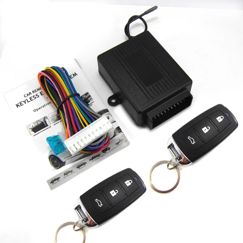 12V Universal Car Remote Control Keyless Entry System Car Auto Remote Central Kit Car Door Lock Locking Add Keyless Entry System