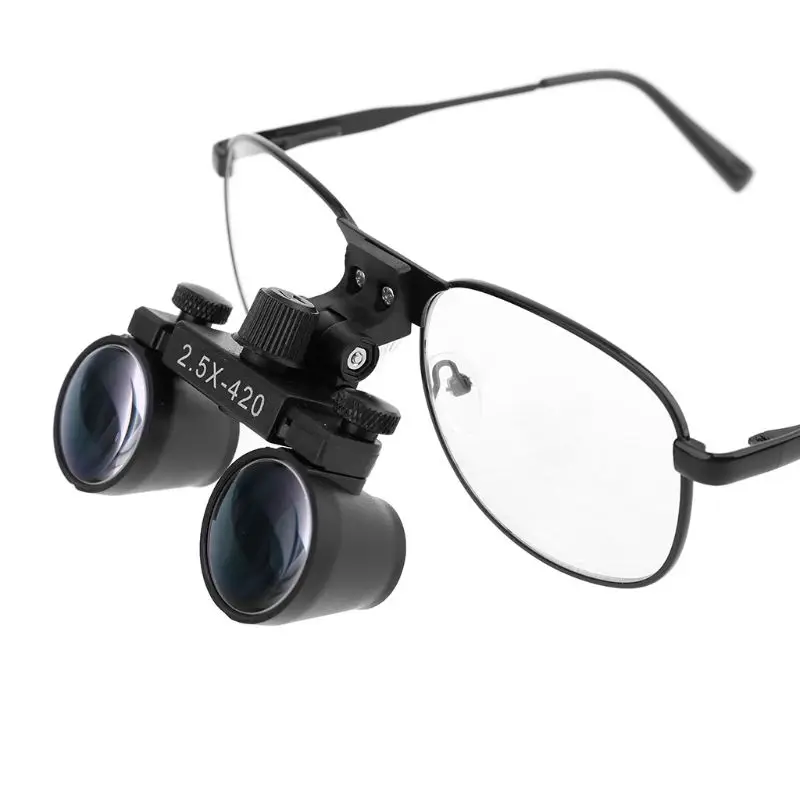 2.5X 3.5X Binocular Dental Loupe Magnifier with Eyeglasses