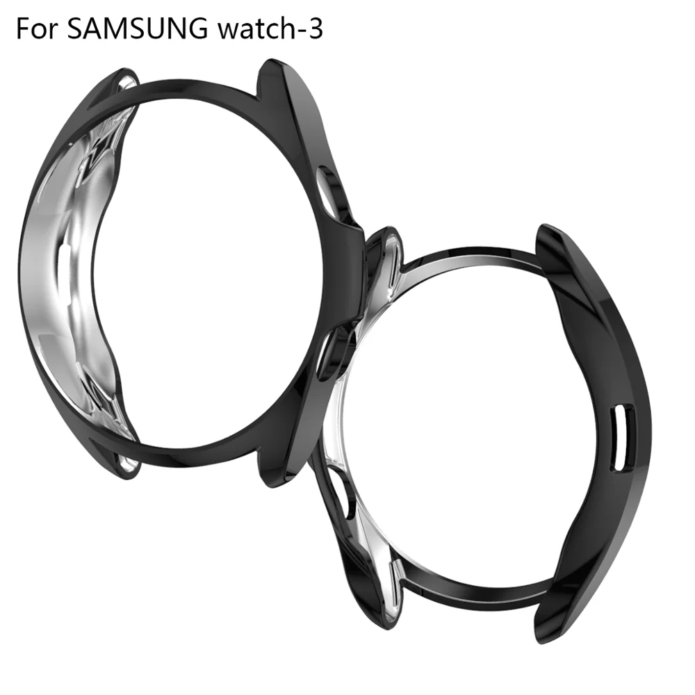 Plating TPU Case Bumper For Samsung Galaxy Watch 3 45mm 41mm Protective Cover For Samsung 3 Smartwatch Protector Frame Shell