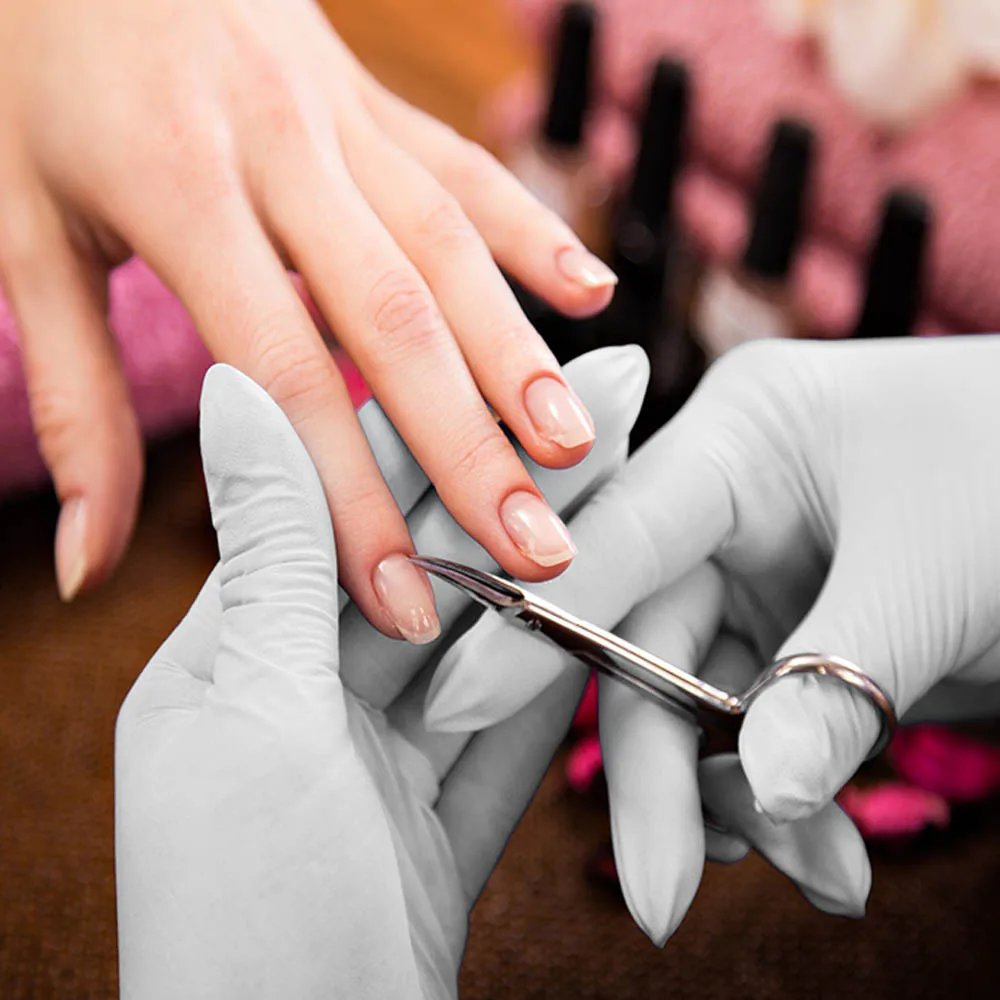 Ciseaux à ongles à tête incurvée pour les sourcils, dissolvant de peau à fréquence, ciseaux de manucure caméléon pour outil à ongles professionnel en acier inoxydable