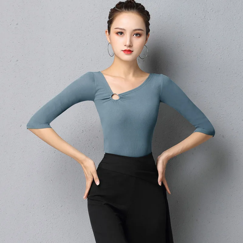 

Latin Dance Clothing For Women Ballroom Practice Wear Tap Dancewear Salsa Dance Outfit Stage Costume Designer Clothes DL7258