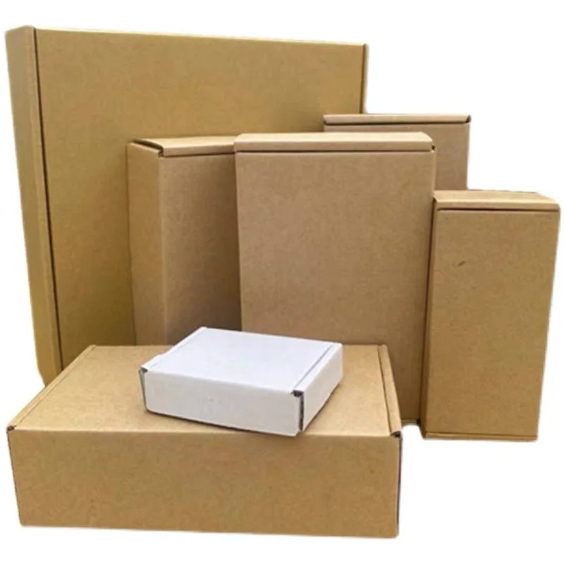 custom logo size paper box package carton small gift box Wigs blank 3layer corrugated box customized 5 pcs