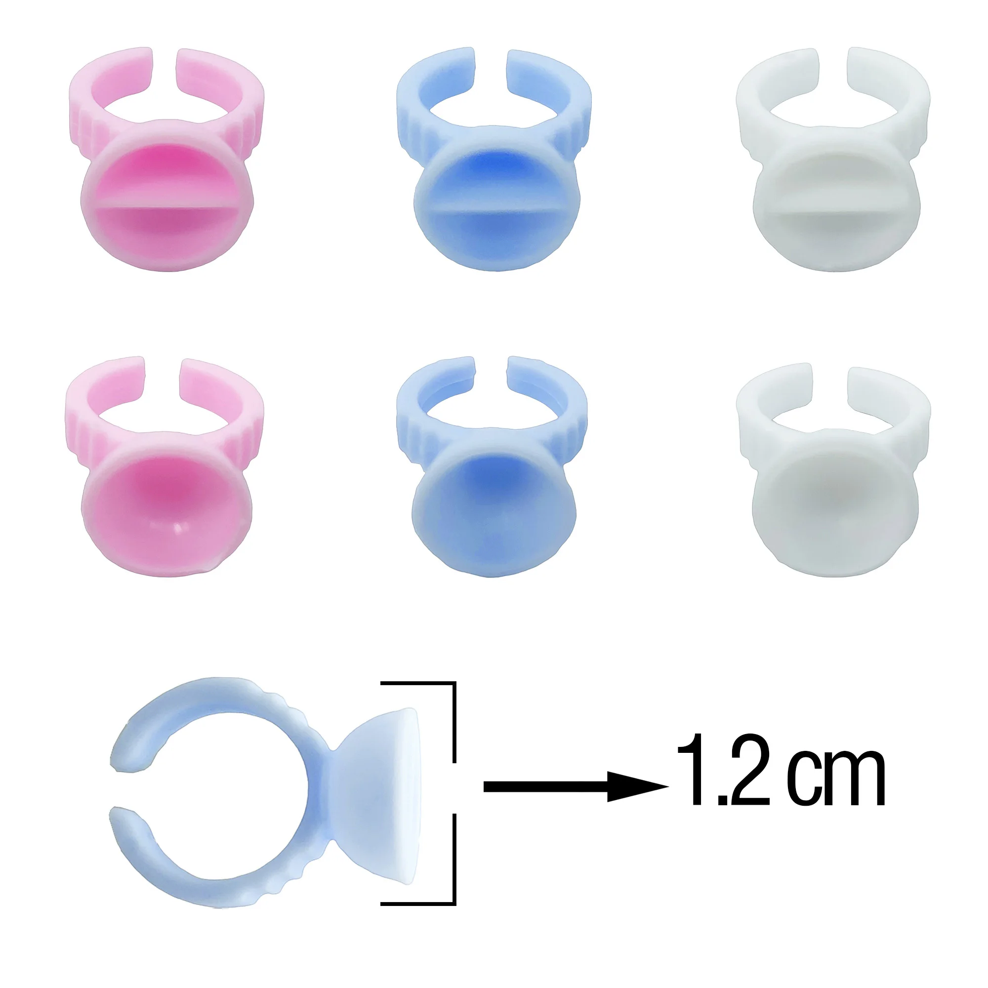 50/100Pcs Disposable Eyelash Glue Fan Cup Rings Holder Container Tattoo Pigment Eyelash Extension Tools Lash Supplies