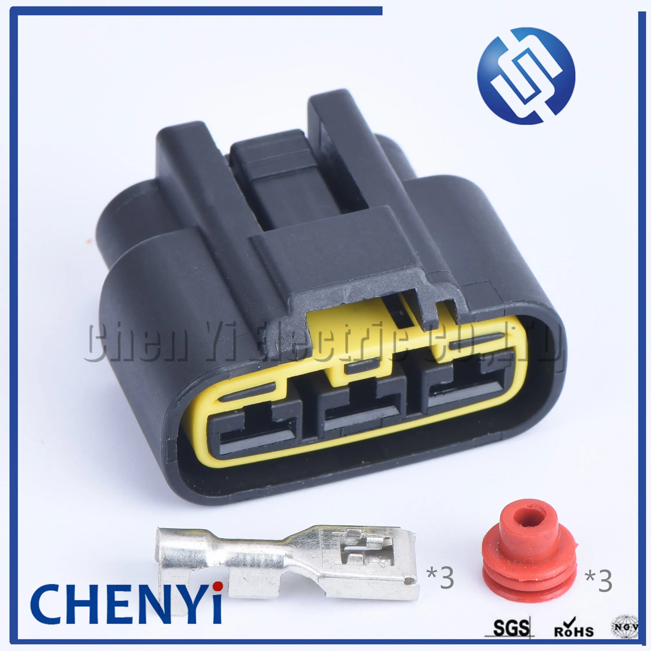 1 set 3 pin car waterproof connector(6.3)  automobile fan right Slot socket plug QLW-A-3F-B QLW-A-3F-GR QLW For Honda QLW-3F-B