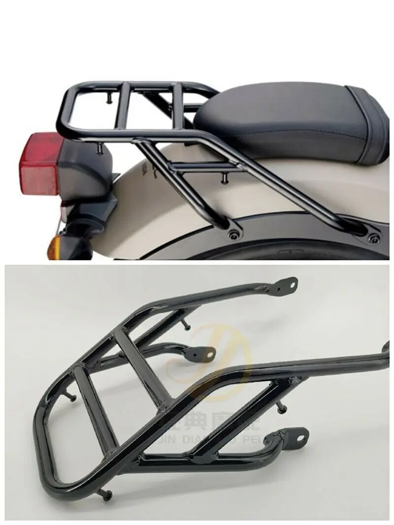 Luggage Rack Rear Tail Saddlebag Cargo Carrier For Honda Rebel 500 CMX500 Black