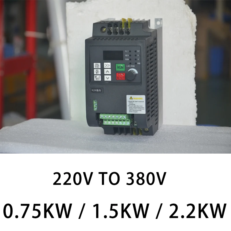 1.5KW 220V single phase input frequency inverter 3.7A, 380v 3 phase output Frequency Converter Adjustable Speed Drive