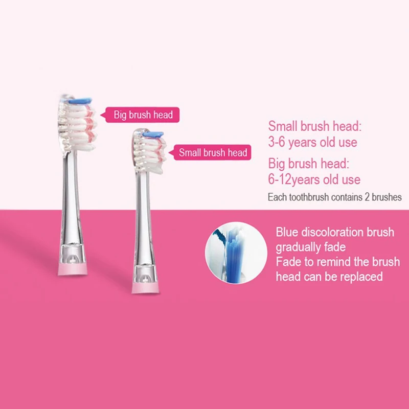 Spazzolino elettrico Seago per bambini torcia a LED colorata 16000 colpi spazzola alimentata a batteria impermeabile per bambini di 3 anni