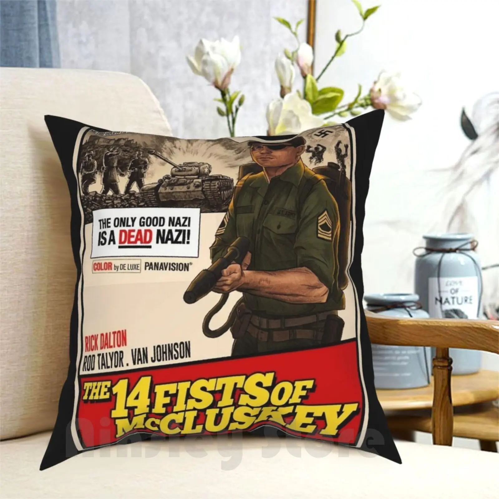 Once Upon A Time In Hollywood-14 Fists Of Mcluskey Pillow Case Printed Home Soft Throw Pillow Once Upon A Time In