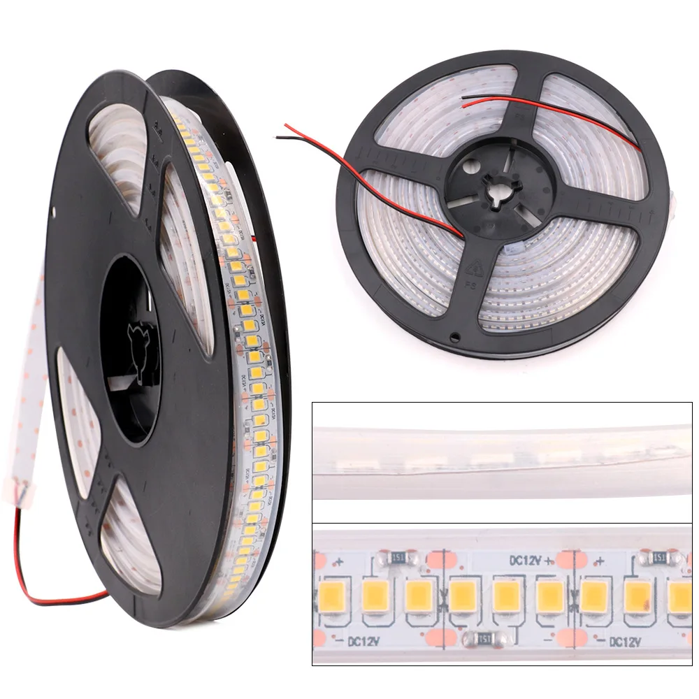 

LED Strip Light 2835 240Led/m DC12V Single row Double row Waterproof LED Strip Tape Flexible Tape Ribbon Lamp 3000k 4000k 6000k