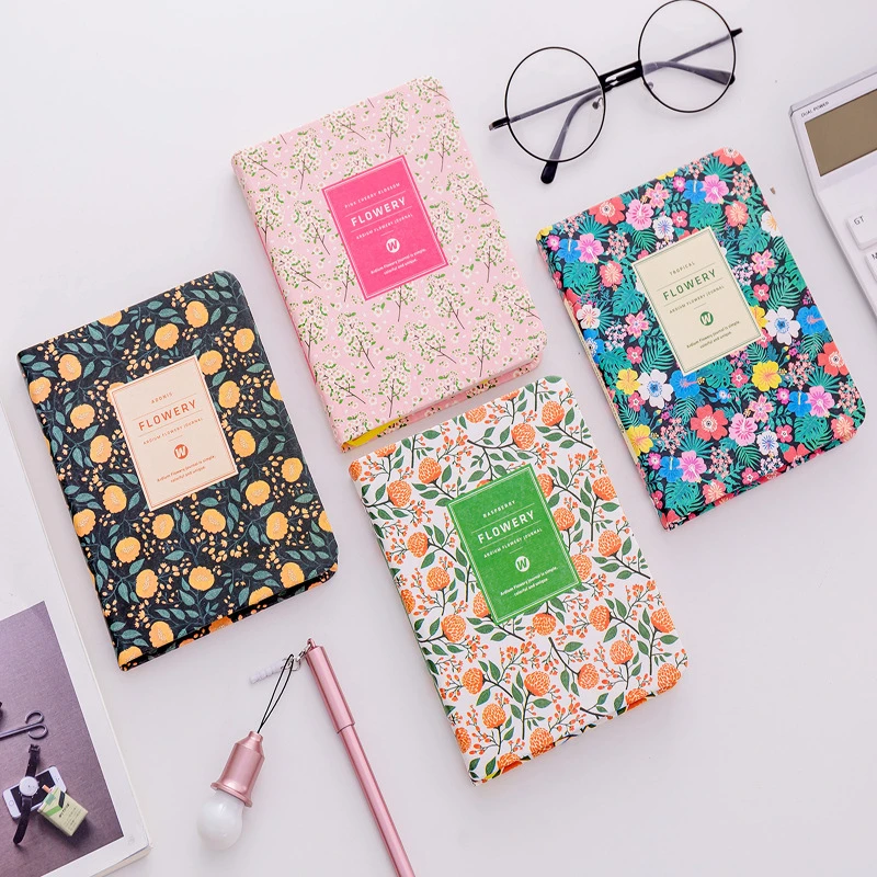 Korean Kawaii Vintage Flower Schedule Yearly Diary Weekly Monthly Daily Planner Organizer Paper Notebook A6/A5 Agendas