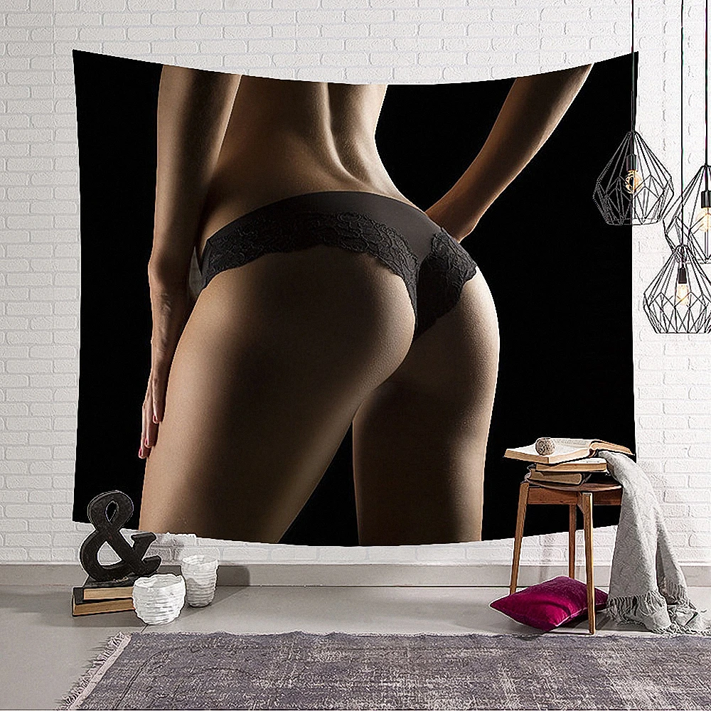 

Bad girl background mural Sexy Buttocks Tapestry Wall Hanging Blanket Home Decor Wall Cloth Window Tapestries Wall Carpet A1