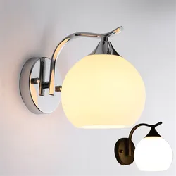 Modern Wall Sconce Mid Century Industrial Matte Globe Glass Lamp shade Wall Light Fixture for Loft Bedroom Porch Vanity Light