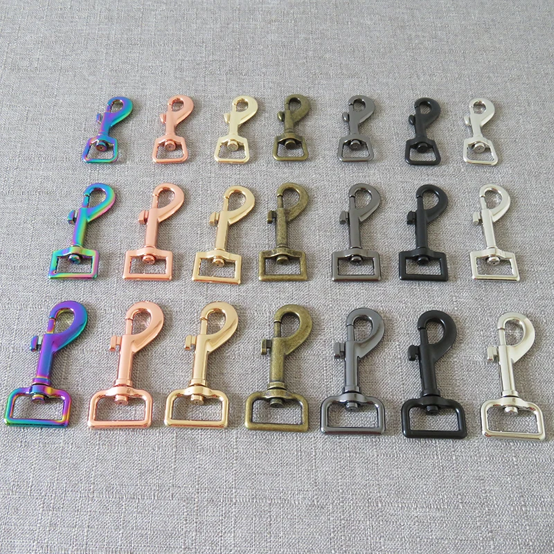 10 Pcs 15mm 20mm 25mm Metal Carabiner Strap Belt Hook Buckle DIY Bag Pet Dog Leash Lobster Clip Hook Sewing Accessory Snap Clasp