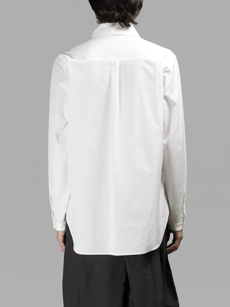 

Мужская приталенная рубашка из чистого хлопка, свободная белая рубашка с длинными рукавами и острым воротником, весна-осень