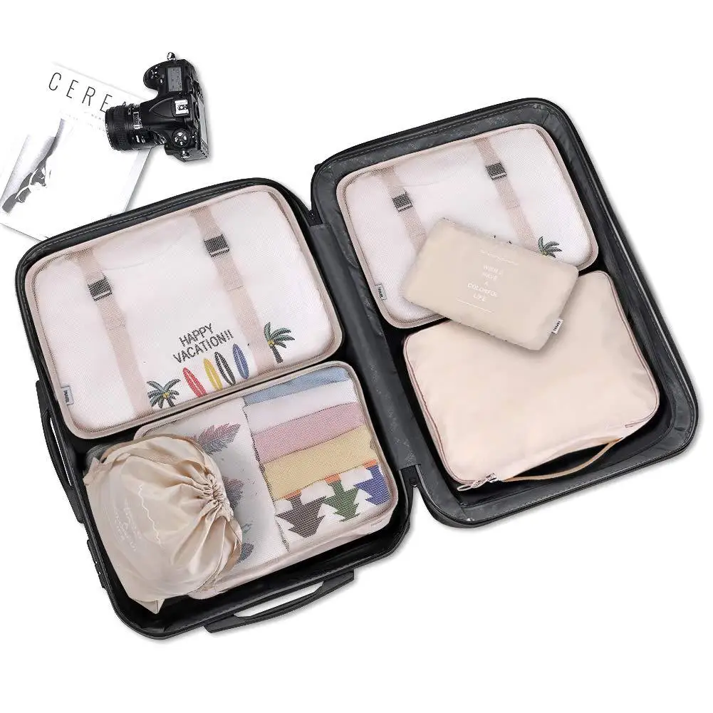 6/8 Pcs Set Travel Organizer Storage Bags Suitcase Packing Set Storage Cases Portable Luggage Organizer Clothes Shoe Tidy Pouch