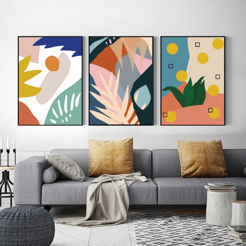 Cuadros Abstractos Modernos lienzo póster imagen carteles e impresiones sala de estar para el hogar diseño pintura artística de pared abstracta