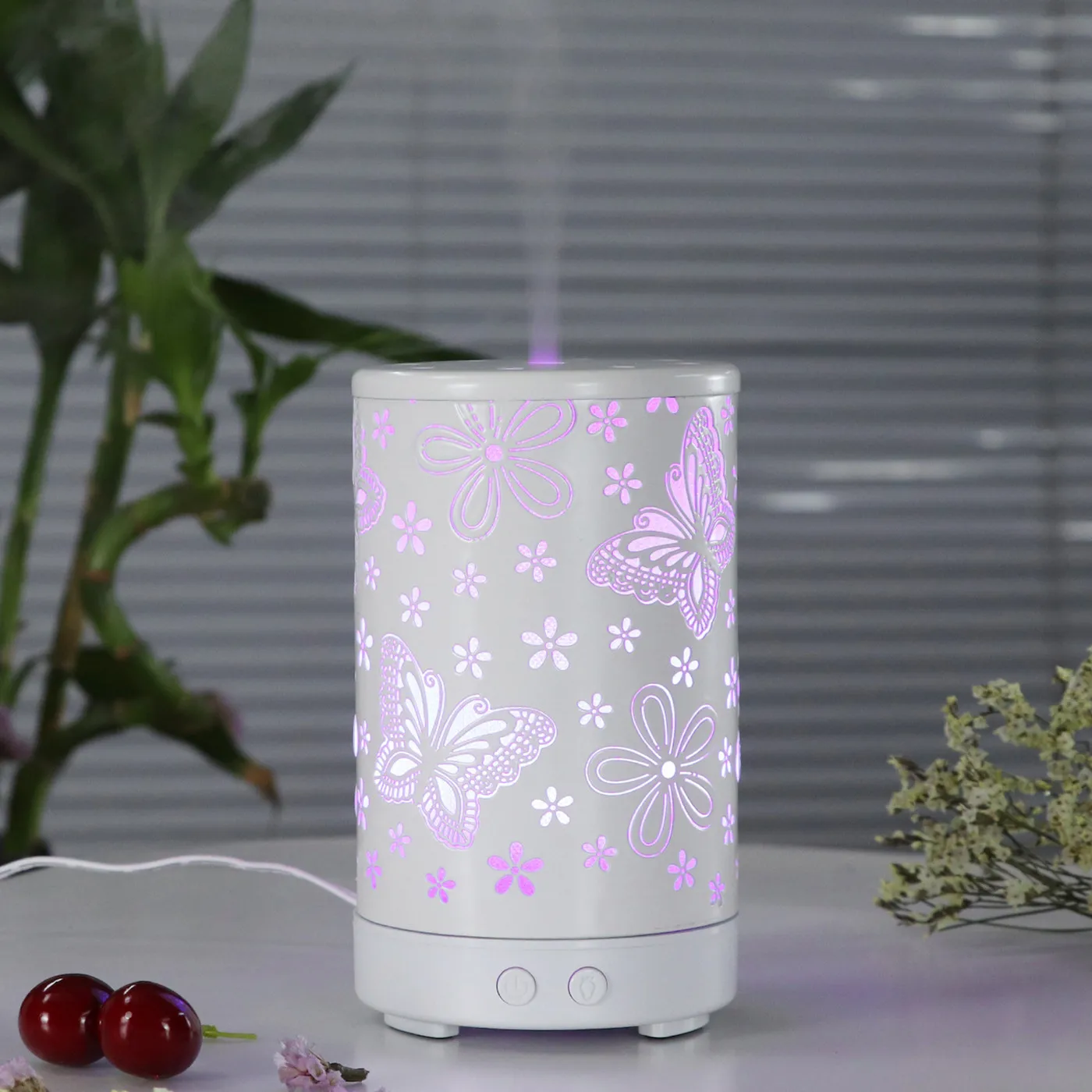 

Butterfly Vintage Iron Art Ultrasonic Essential Oils Diffuser Desktop Humidifiers Auto Off Electric Aroma Lamp For Home Fogger