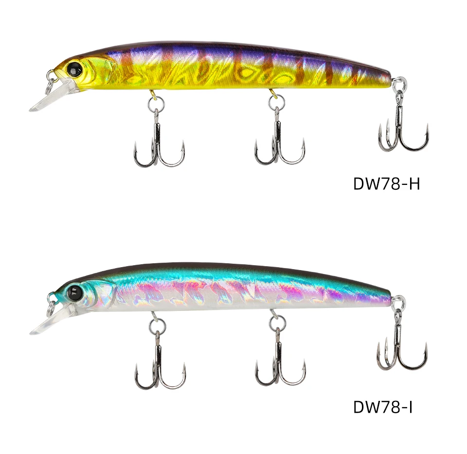 TSURINOYA 92SP Aussetzung Minnow Angeln Lockt DW78 92mm 9g 3 Haken Künstliche Harten Köder Lange Casting Hecht Köder – Detail 19
