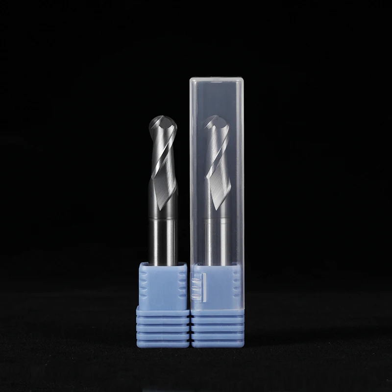 Fresa de ponta redonda, usinada em carboneto de tungstênio, hrc68, ferramenta de fresa r0.5 4 6mm 8mm 10mm, 2 sulcos, aço inoxidável especial