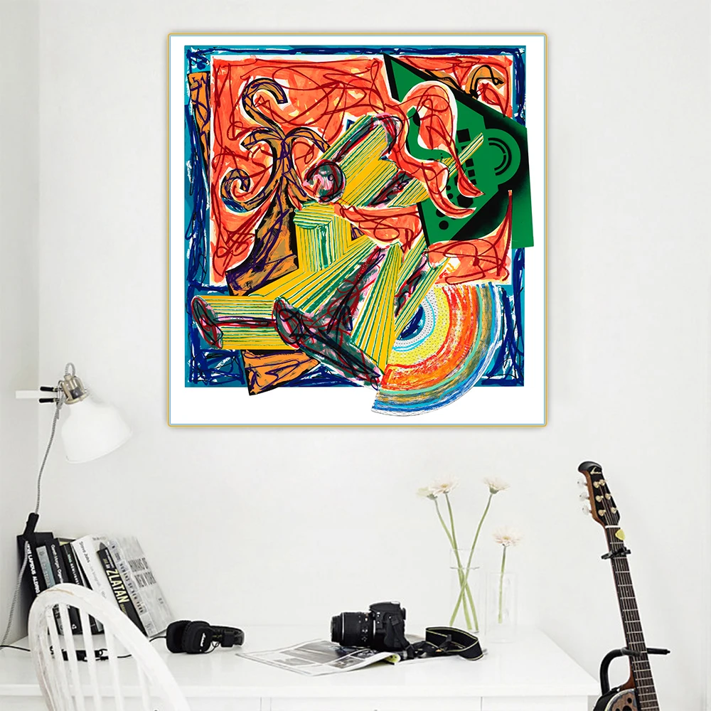 Frank Stella《The Butcher Came and Slew》Minimalism Canvas Oil Painting Artwork Poster Picture Wall Hanging Decorations Home Decor