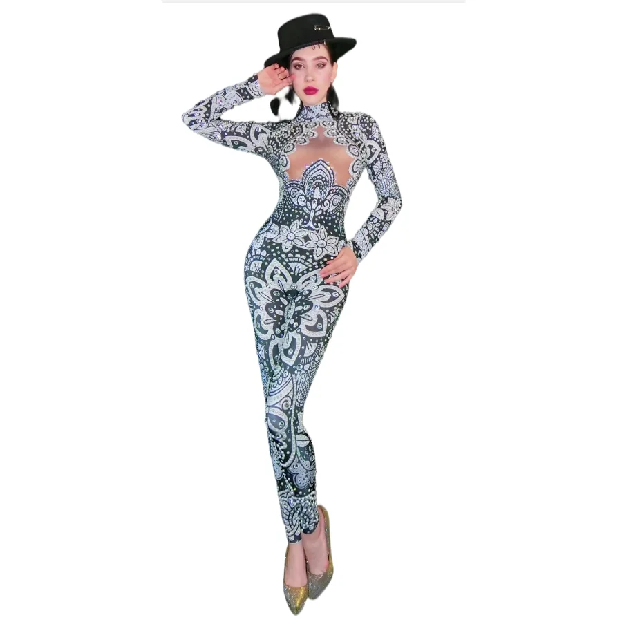 

New Sexy Stage Rhinestones Black Velvet Deep Dress Nightclub Dj DS Wedding Birthday Party Crystal Outfit Singer Dancer Costume