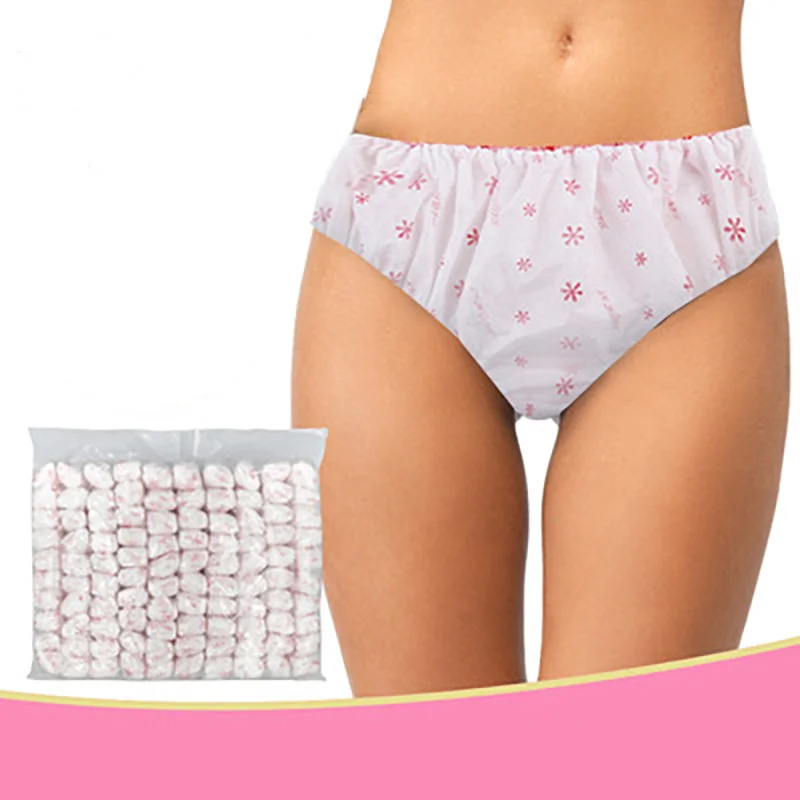 Biancheria intima del club di sauna dei pannolini di viaggio eliminabile d'imballaggio individuale della biancheria intima delle donne non tessute all'ingrosso 100pcs