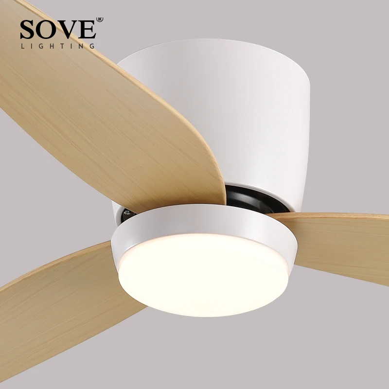 SOVE-ventiladores de techo modernos con luces Led, lámpara de ventilador de techo con Control remoto, dormitorio decorativo, 220v