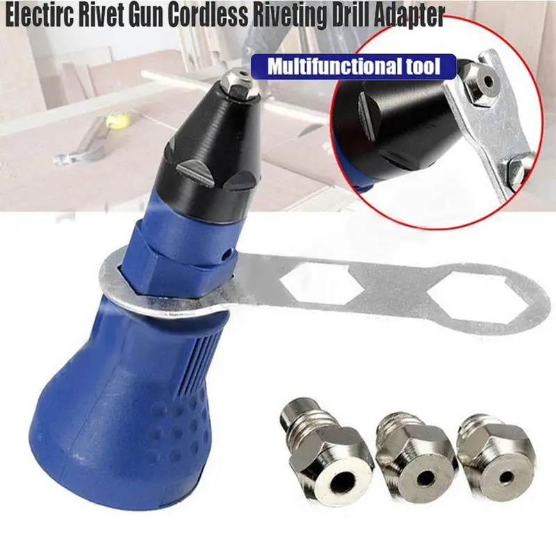 HiMISS Rivet Nut Gun Riveting Tool Cordless Riveting Drill Adaptor Insert Nut Tool Riveting Drill Adapter