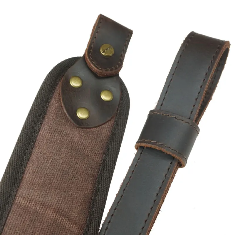 Leather Rifle Sling Shoulder Padding Tactical Strap And Shotgun Gun Buttstock Ammo Shell Holder For 5pcs 12 Gauge