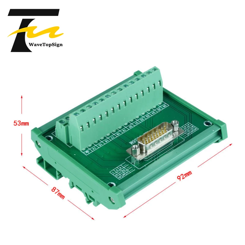 DB26 Guide rail terminal board terminal block 26 pin Male and Female Connector 3Row Circuit Adapter Connector Weld-free