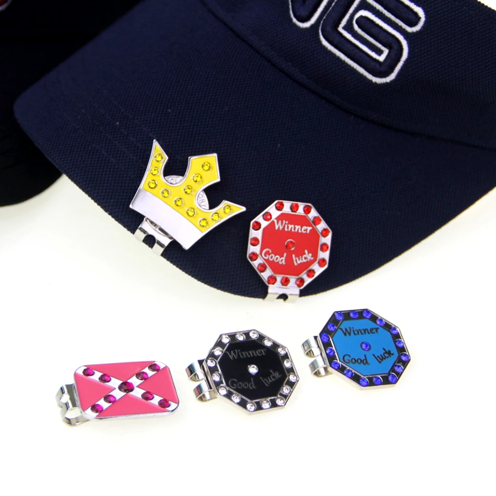 1Set Golf Ball Marker and Hat Clip Personality Golf Gift Set Includes 1 Golf Ball Markers 1 Standard Hat Clip with Magnetic