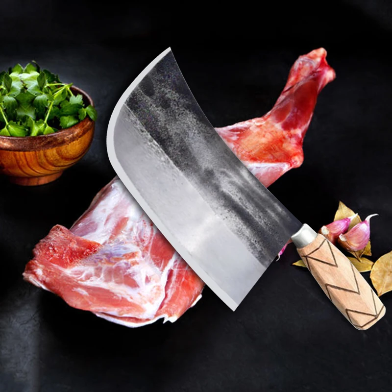 Forged Kitchen Knife High Carbon Clad Steel Cleaver Knife for Meat Bone Fish Fruit Vegetables Butcher Knife Chinese Chef Knife