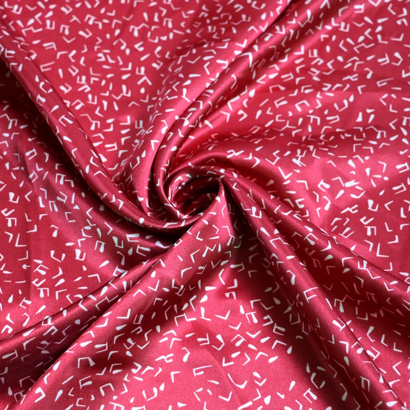 Meter glänzendes Futter, Pyjama, Robe, Hemd, Taschenmaterial, Musikdruck, Satin, Charmeuse-Stoff, Polyester, weich – Detail 26
