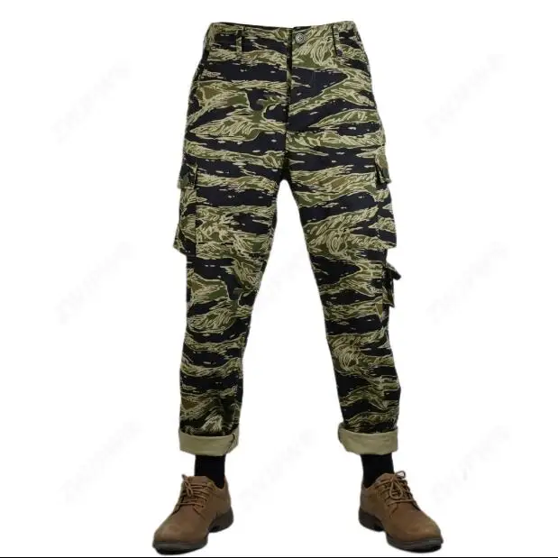 Vietnam War Tabby Tiger Camouflage TCU Vintage US Military Uniform Army Spring Pants Suit Men