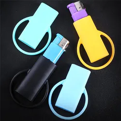 Silicone Lighter Case Portable Cigarette Cover Nonslip Lighter Casing Protector Smoking Accessories for Men Women