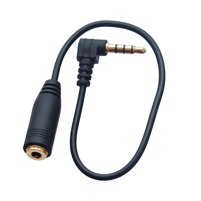 

15cm 3.5mm CTIA to OMTP male to female right angled mutual converter audio headphone connectors jack adapter plug cable