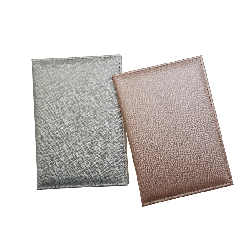 Plain PU Leather Safiano Cross Pattern Bussiness Passport Holder with ID Card holder Universal Passport Covers