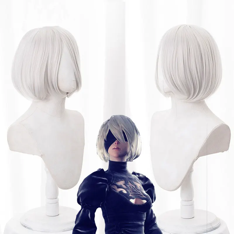 2020  NEW High quality YoRHa No.2 Type B 2BYoRH 2A 9S 2B wig Cosplay Wig NieR:Automata Costume Play Wigs Costumes Hair