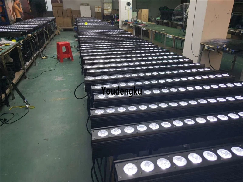 6pcs Hot sales black rgbwa 5in1 led bar wall washer 18 Led *15W dmx wall washer LED flood light for wedding