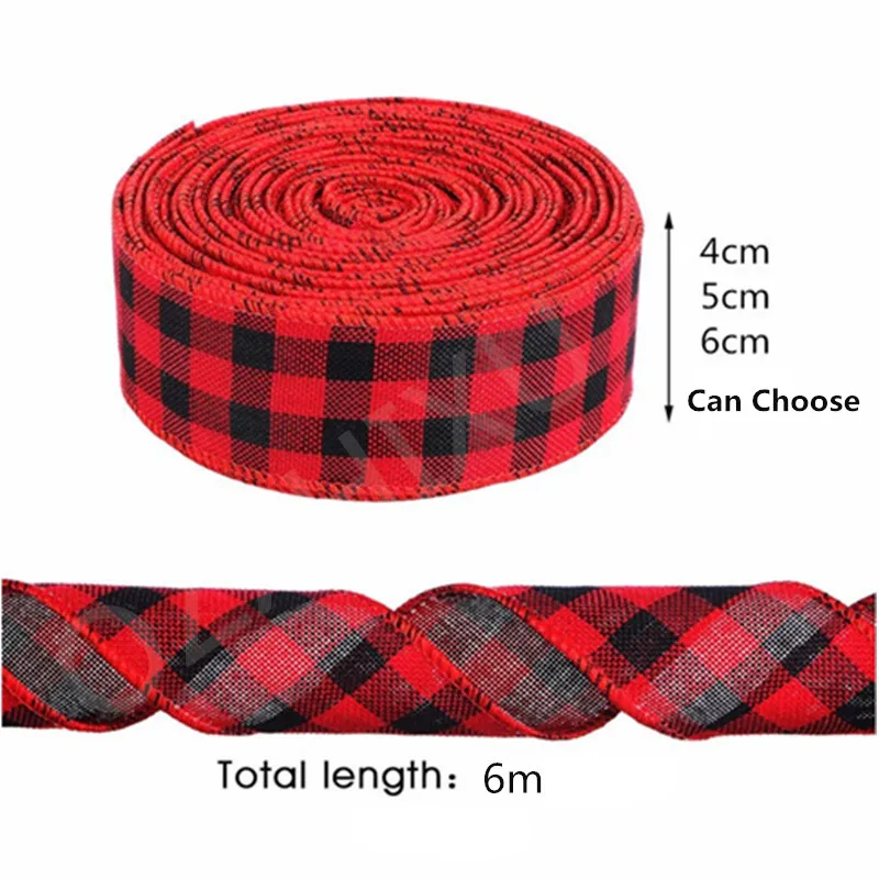 6 m/rotolo nastro imitazione canapa nastro filo filo bordo lino Plaid nastro decorazione natalizia per albero di natale corona presente