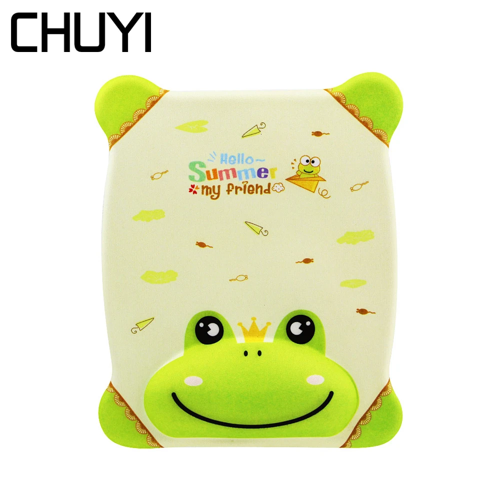 

CHUYI Cute Cartoon Frog Design Gaming Mouse Pad Soft Silicone Wrist Computer Mouse Decoration Mat Rest Mouse Pad For Kid Gift