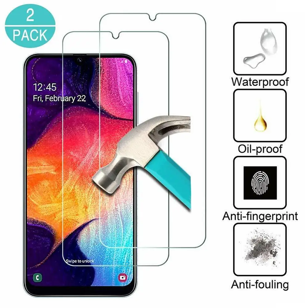 Screen Protectors 2Pcs Tempered Glass Screen Film for Galaxy A10/20/30/40/50/60/70/80/90 Mobile Phone Accessories 2021