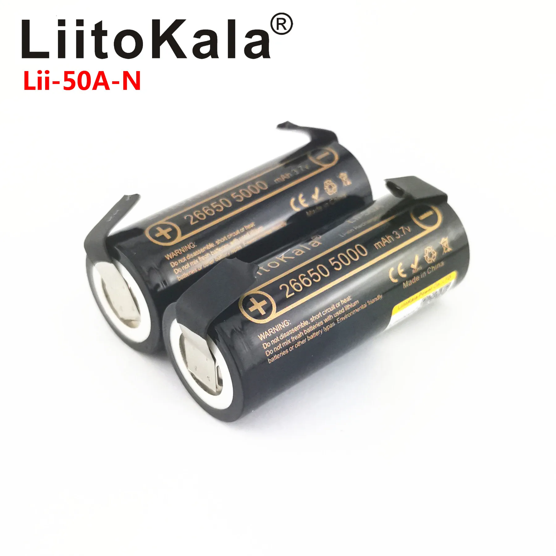 Lii-50A LiitoKala 26650 5000mah 26650-50A akumulator litowo-jonowy 3.7v do latarki 20A + DIY nikiel arkusze