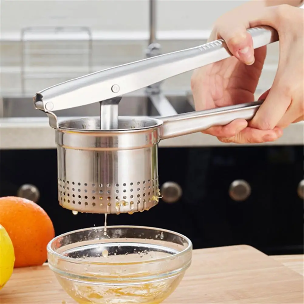 Portable Stainless Steel Manual Juicer Squeezer Grenadine Lemon Orange Press Fruit Juicer Potato Masher Kitchen Garget