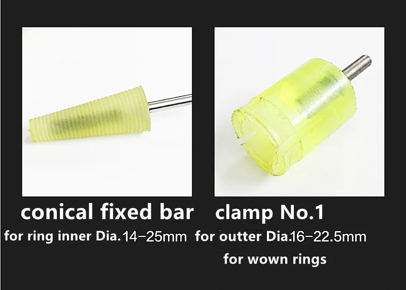 Achat-Jade-Ring Fixierstange Polierwerkzeuge Schleif-Konische Hülse Fixierbearbeitungswerkzeug Silikon-Dorn Innen-Außen-Halter – Detail 8